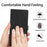 For Samsung Galaxy S24 FE Leather Case Solid Color Phone Wallet Cover - Black - 5