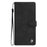 For Samsung Galaxy S24 FE Leather Case Solid Color Phone Wallet Cover - Black - 7