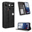 For Nothing Phone (3) 5G Leather Case Wallet Stand Retro Texture Phone Cover - Black - 1