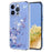 For iPhone 15 Pro Max Case Butterfly Floral Pattern Printing TPU Phone Back Cover - Violets - 1