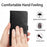 Anti-fall Flip Wallet Cover For Samsung Galaxy A04e 4G PU Leather Imprinted Y-Shaped Lines Phone Case Foldable Stand with Strap - Black - 5