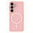 WANLONFENG For Samsung Galaxy S25 FE Back Cover Magnetic Case  QB1 Series PC TPU Shockproof Phone Case - Pink - 1