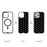CASEEVO For iPhone 16 Pro Max Case Compatible with MagSafe TPU Acrylic Cover with Interchangeable Dots Backplate - Black - 2