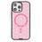 CASEEVO For iPhone 16 Pro Case Compatible with MagSafe TPU Acrylic Cover with Interchangeable Dots Backplate - Pink - 1