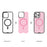 CASEEVO For iPhone 16 Pro Case Compatible with MagSafe TPU Acrylic Cover with Interchangeable Dots Backplate - Pink - 2