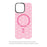 CASEEVO For iPhone 16 Pro Case Compatible with MagSafe TPU Acrylic Cover with Interchangeable Dots Backplate - Pink - 3