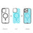 CASEEVO For iPhone 15 Pro Case Compatible with MagSafe TPU Acrylic Cover with Interchangeable Dots Backplate - Blue - 2