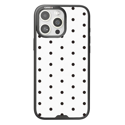 CASEEVO For iPhone 15 Pro Max Case Compatible with MagSafe TPU Acrylic Cover with Interchangeable Dots Backplate - White - 1
