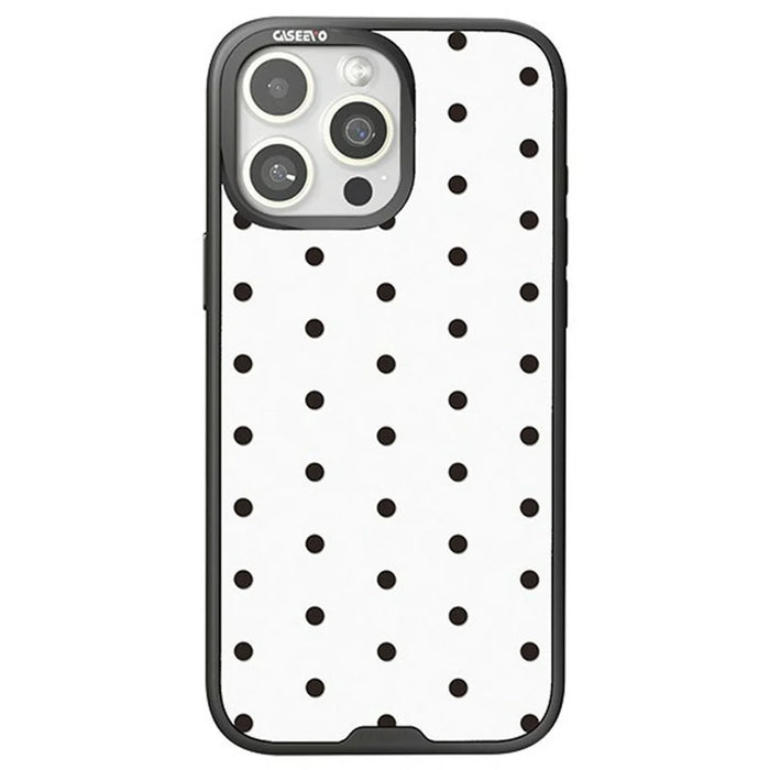 CASEEVO For iPhone 14 Pro Max Case Compatible with MagSafe TPU Acrylic Cover with Interchangeable Dots Backplate - White - 1