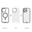CASEEVO For iPhone 14 Pro Max Case Compatible with MagSafe TPU Acrylic Cover with Interchangeable Dots Backplate - White - 3