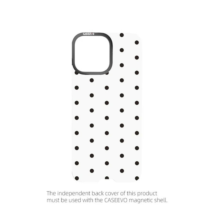 CASEEVO For iPhone 14 Pro Max Case Compatible with MagSafe TPU Acrylic Cover with Interchangeable Dots Backplate - White - 4