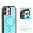 CASEEVO For iPhone 14 Pro Max Case Compatible with MagSafe TPU Acrylic Cover with Interchangeable Dots Backplate - White - 6
