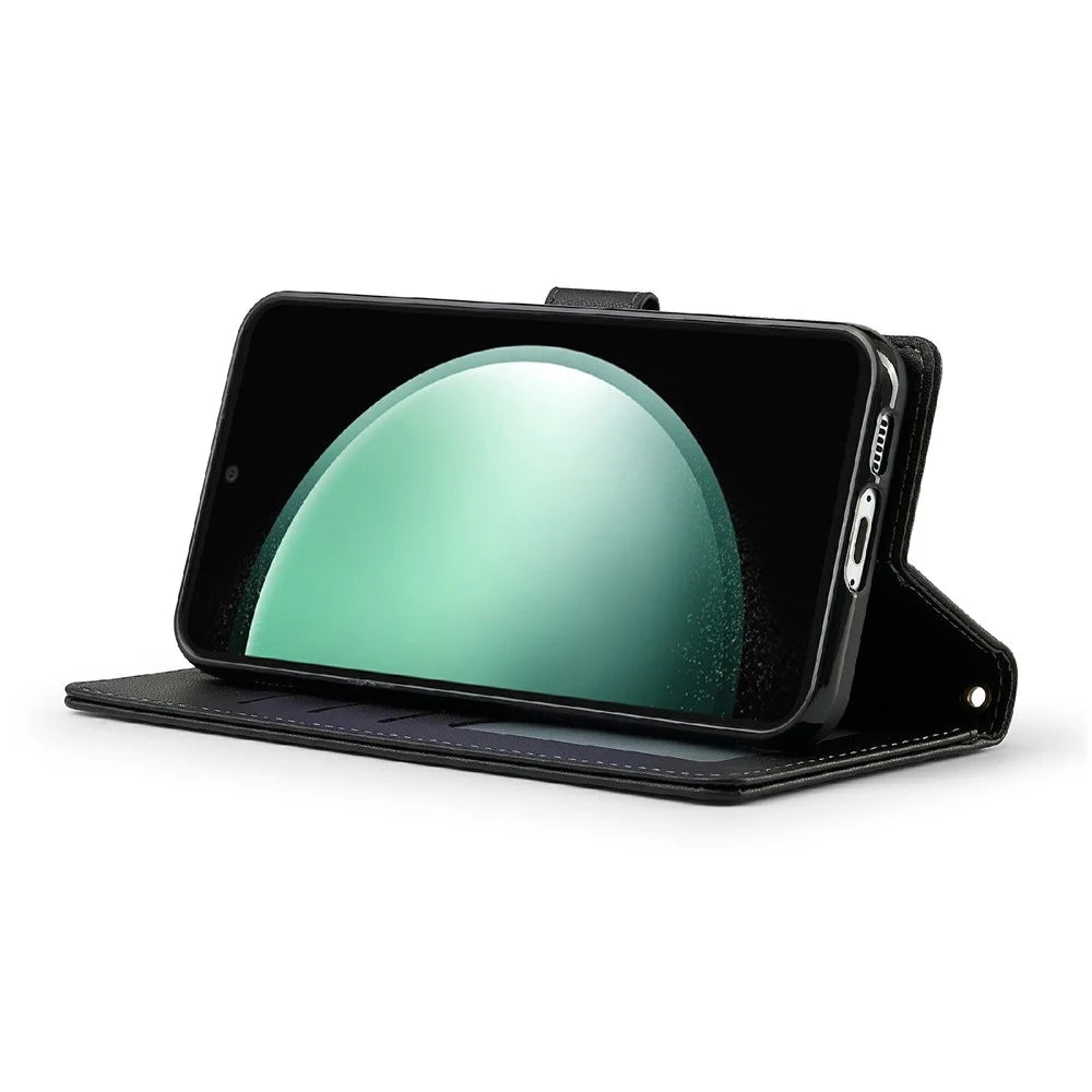 LC.IMEEKE L2 Series for Samsung Galaxy A16 5G / 4G Case PU Leather Wallet Detachable Magnetic Phone Cover - Black - 4