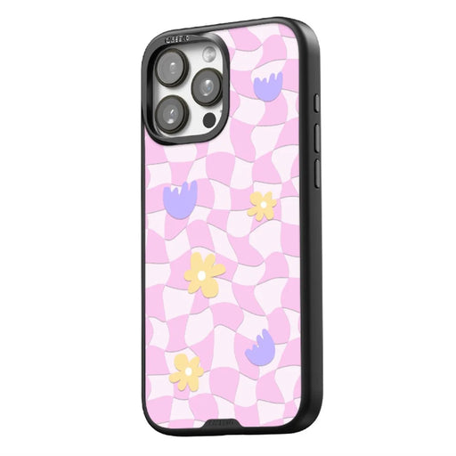 CASEEVO For iPhone 14 Pro Case Compatible with MagSafe TPU Acrylic Magnetic Phone Cover with Detachable Grid Backplate - Wave - 2