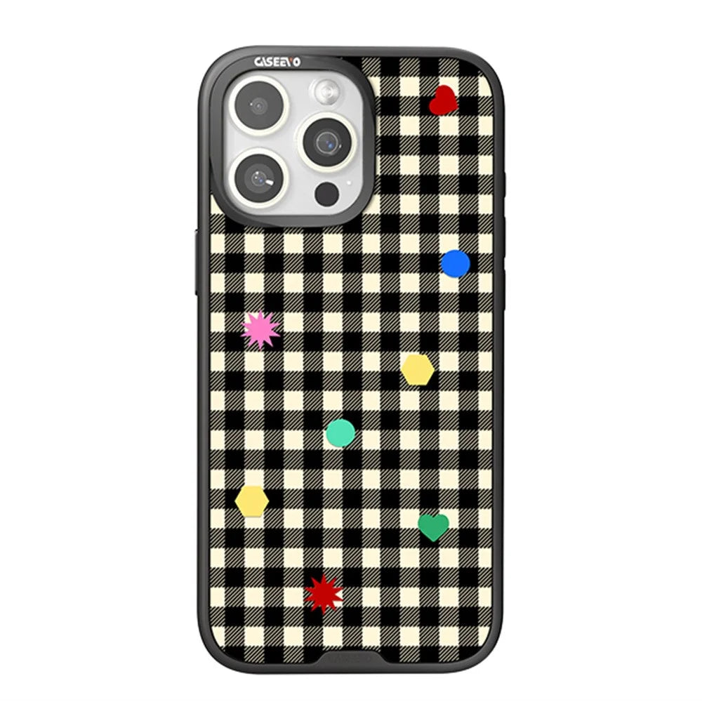 CASEEVO For iPhone 14 Pro Max Case Compatible with MagSafe TPU Acrylic Magnetic Phone Cover with Detachable Grid Backplate - Black - 1