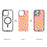 CASEEVO For iPhone 15 Pro Case Compatible with MagSafe TPU Acrylic Magnetic Phone Cover with Detachable Grid Backplate - Yellow / Pink - 5