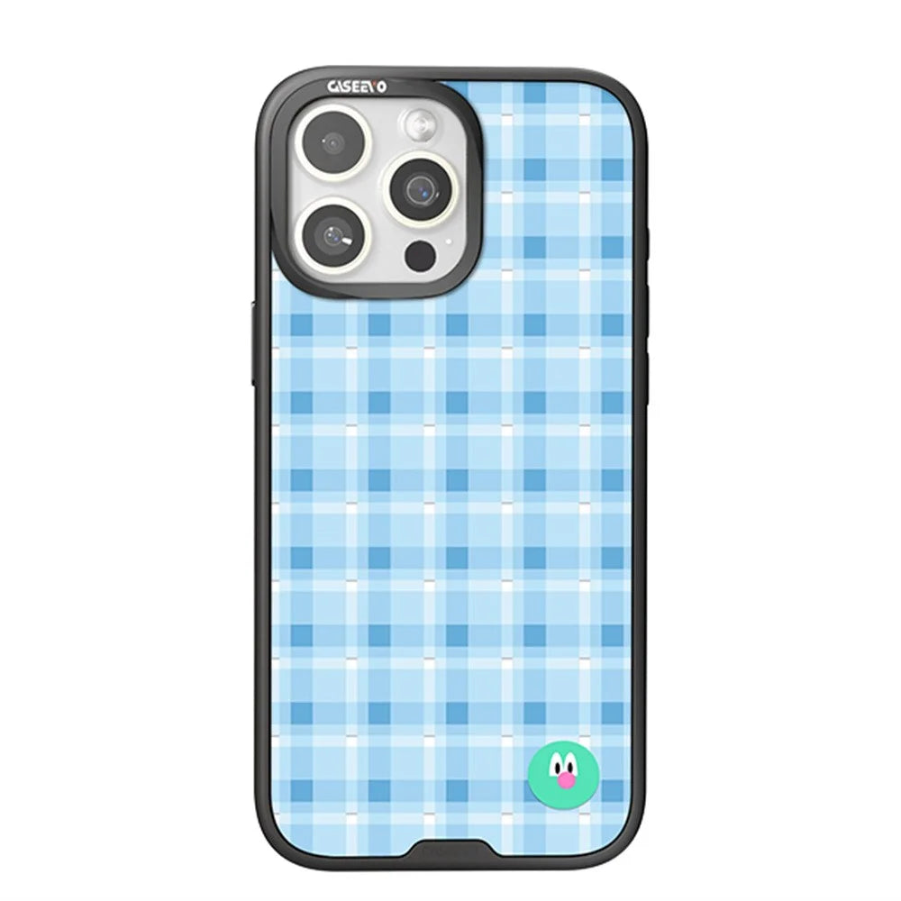 CASEEVO For iPhone 16 Pro Case Compatible with MagSafe TPU Acrylic Magnetic Phone Cover with Detachable Grid Backplate - Blue - 1