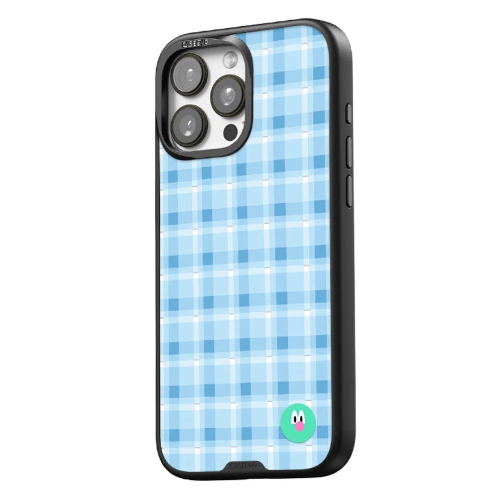 CASEEVO For iPhone 16 Pro Case Compatible with MagSafe TPU Acrylic Magnetic Phone Cover with Detachable Grid Backplate - Blue - 2