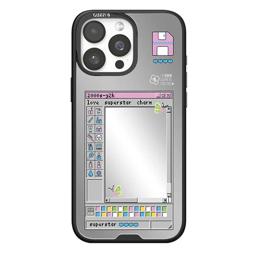 CASEEVO For iPhone 14 Pro Magnetic Case Compatible with MagSafe TPU Acrylic Cover with Interchangeable Butterflies Backplate - Glam Butterfly - 1