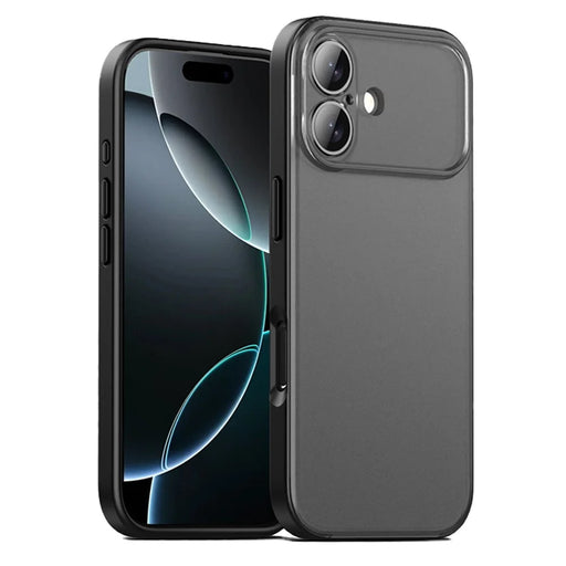 IPAKY For iPhone 17 Case Shockproof PC+TPU Matte Phone Cover - Black - 1