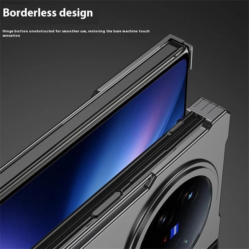 DYONG For vivo X Fold5 5G Metal Case Frameless Hollow Heat Dissipation Phone Cover with Kickstand - Green - 6