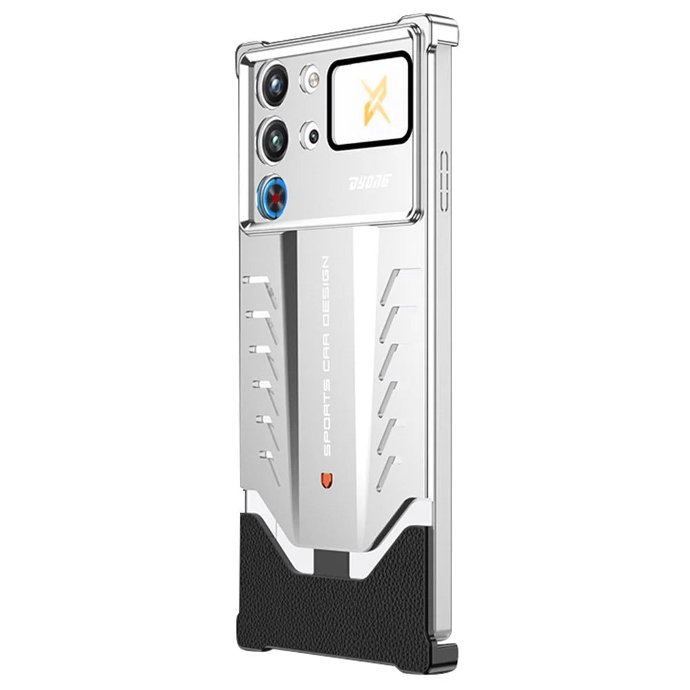 DYONG Metal Case for ZTE nubia Red Magic 10 Pro 5G / 10 Pro+ 5G Snap-Open Design Heat Dissipation Shockproof Phone Cover - Titanium Silver - 1
