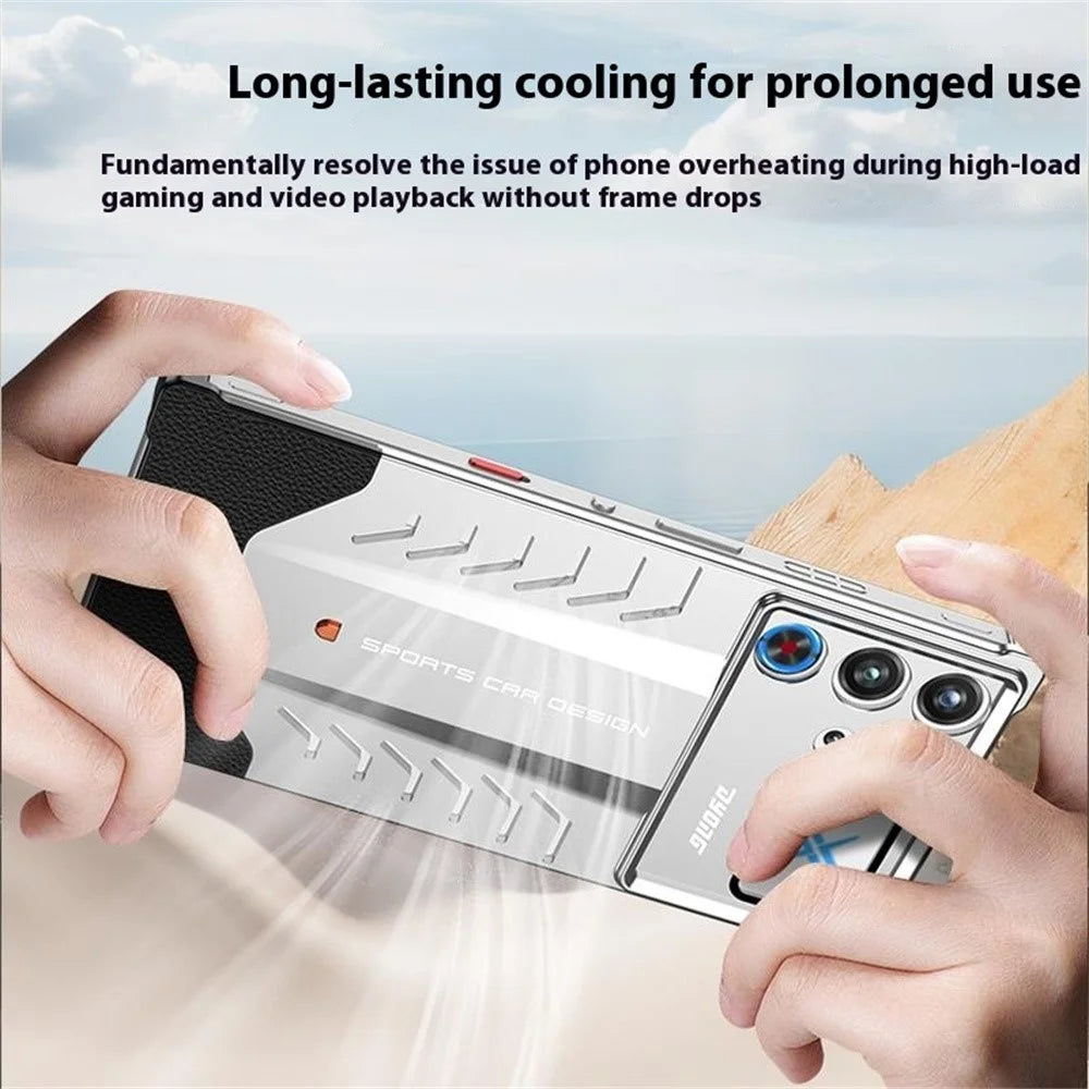 DYONG Metal Case for ZTE nubia Red Magic 10 Pro 5G / 10 Pro+ 5G Snap-Open Design Heat Dissipation Shockproof Phone Cover - Titanium Silver - 4