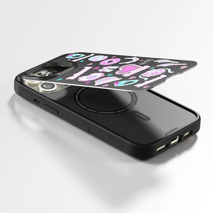 CASEEVO For iPhone 15 Pro Magnetic Case Compatible with MagSafe TPU Acrylic Phone Cover with Detachable Backplate - Beloved Tale - 5