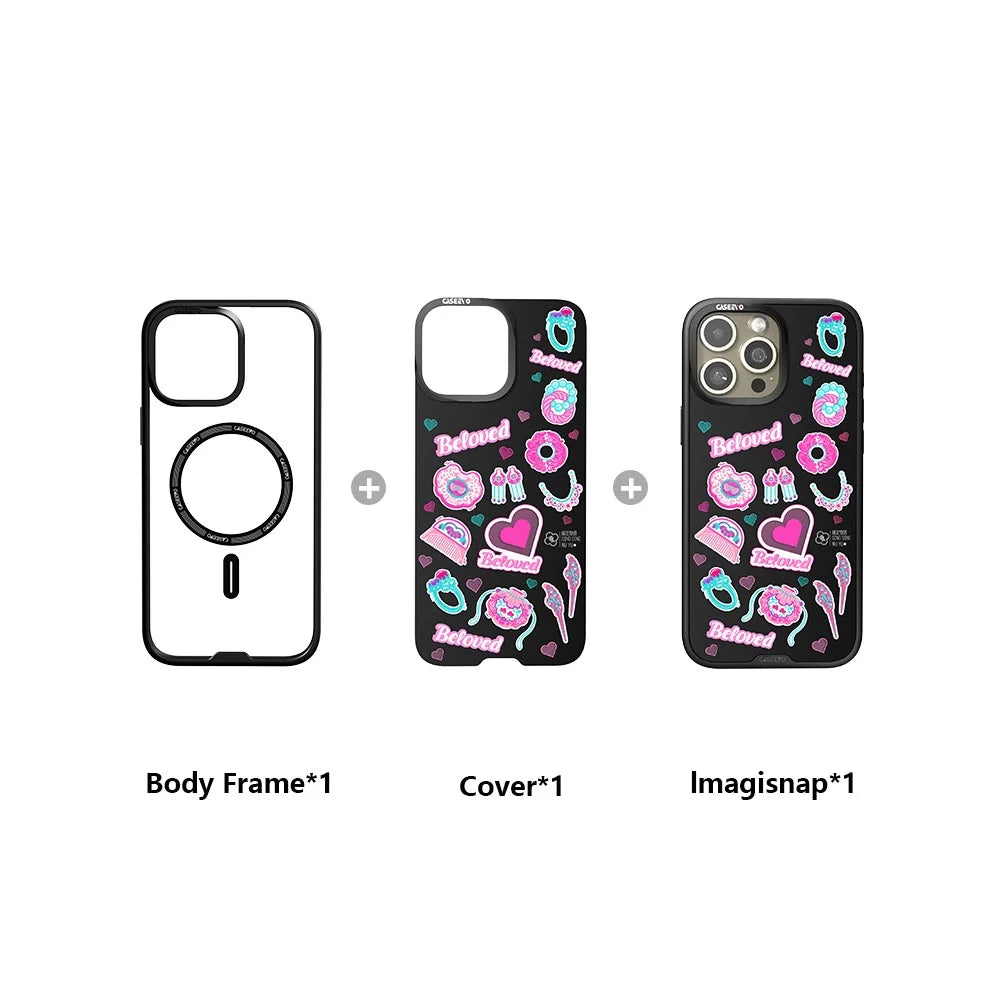 CASEEVO For iPhone 16 Pro Max Magnetic Case Compatible with MagSafe TPU Acrylic Phone Cover with Detachable Backplate - Beloved Tale - 3