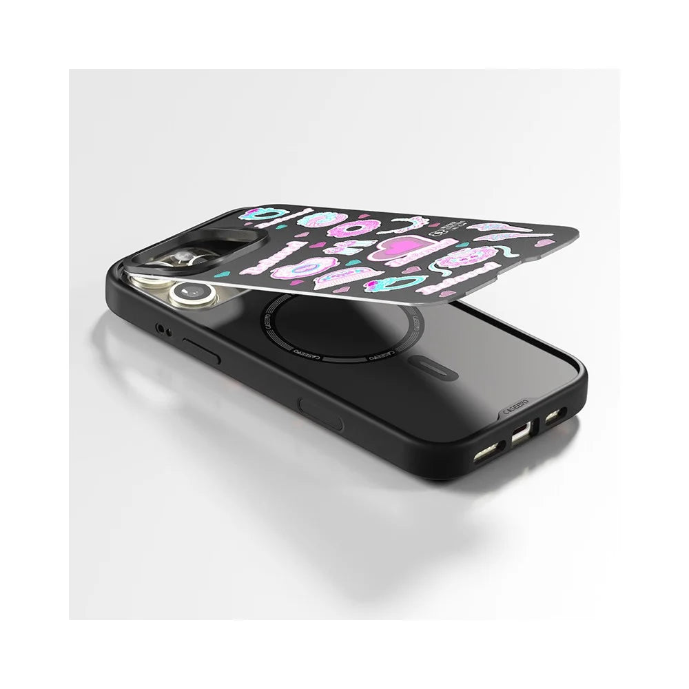CASEEVO For iPhone 16 Pro Max Magnetic Case Compatible with MagSafe TPU Acrylic Phone Cover with Detachable Backplate - Beloved Tale - 5