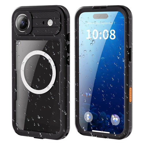REDPEPPER For iPhone Air IP68 Waterproof Case Clear Back Phone Cover Compatible with MagSafe - Black - 1