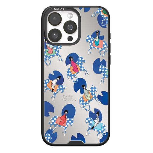 CASEEVO For iPhone 14 Pro Case Compatible with MagSafe TPU Acrylic Phone Cover with Tang Dynasty Ladies Backplate - Spring Outing - 1