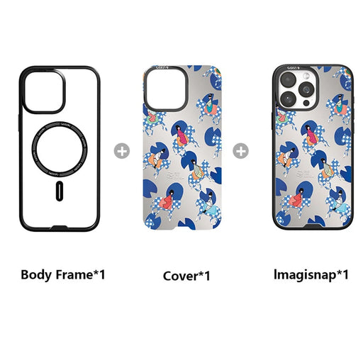 CASEEVO For iPhone 14 Pro Case Compatible with MagSafe TPU Acrylic Phone Cover with Tang Dynasty Ladies Backplate - Spring Outing - 2