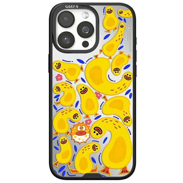 CASEEVO For iPhone 16 Pro Max Case Compatible with MagSafe TPU Acrylic Phone Cover with Poetic Illustration Backplate - Spring River at Dusk - 1