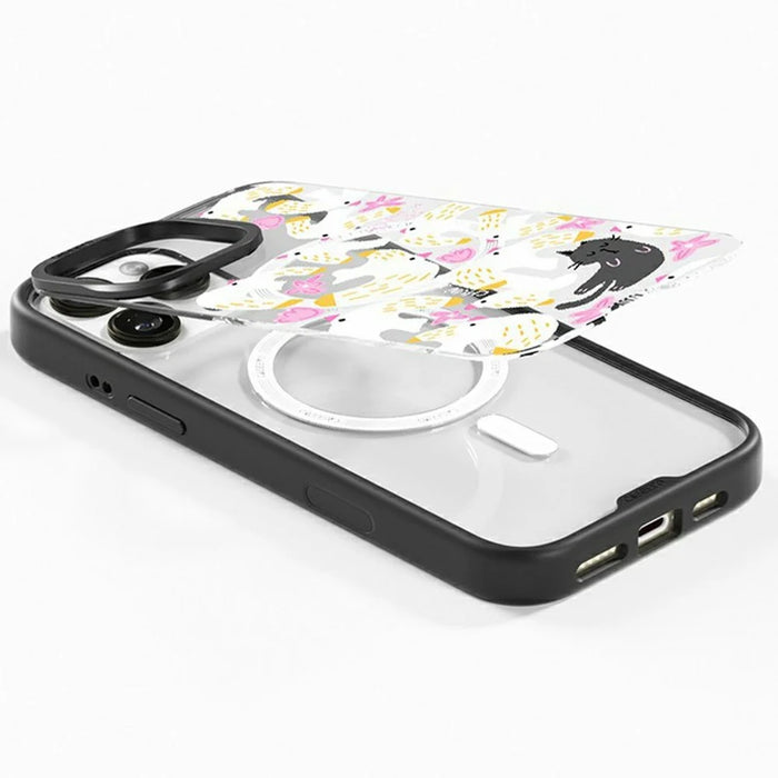 CASEEVO For iPhone 16 Pro Max Case Compatible with MagSafe TPU Acrylic Phone Cover with Poetic Illustration Backplate - Spring River at Dusk - 4