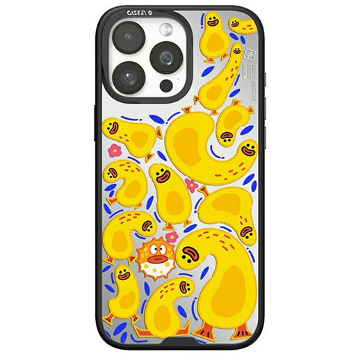 CASEEVO For iPhone 14 Pro Case Compatible with MagSafe TPU Acrylic Phone Cover with Poetic Illustration Backplate - Spring River at Dusk - 1