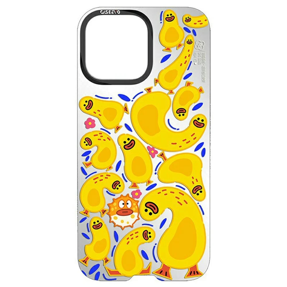 CASEEVO For iPhone 15 Pro Case Compatible with MagSafe TPU Acrylic Phone Cover with Poetic Illustration Backplate - Spring River at Dusk - 2
