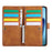 For iPhone 18 Pro / 17 Pro Case Split Leather Magnetic Wallet Phone Protector with Wrist Strap - Brown - 3