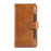 For iPhone 18 Pro / 17 Pro Case Split Leather Magnetic Wallet Phone Protector with Wrist Strap - Brown - 5