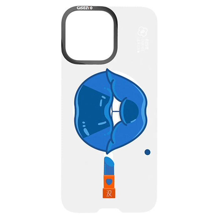 CASEEVO For iPhone 14 Pro Magnetic Case Compatible with MagSafe TPU Acrylic Phone Cover with Lip Pattern Back Panel - Han Dynasty - 2