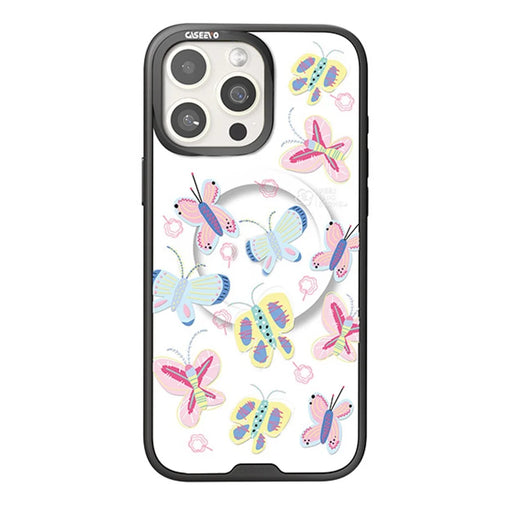 CASEEVO For iPhone 14 Pro Case Compatible with MagSafe TPU Acrylic Phone Cover with Interchangeable Back Panel - Butterfly - 1