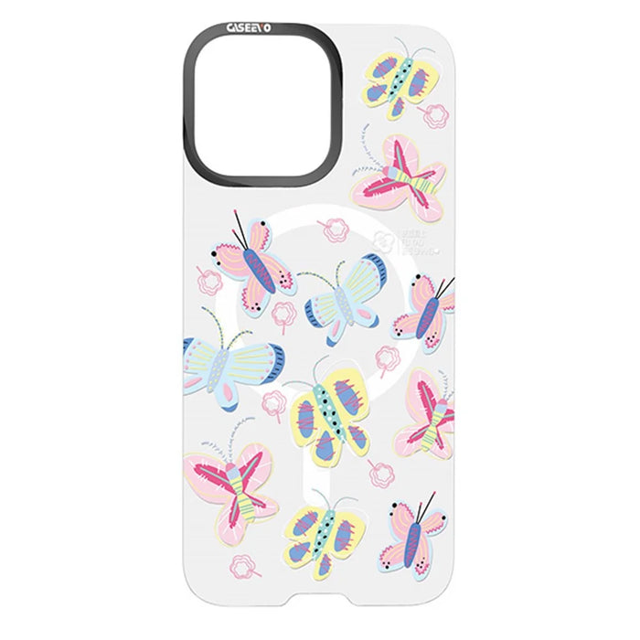 CASEEVO For iPhone 14 Pro Case Compatible with MagSafe TPU Acrylic Phone Cover with Interchangeable Back Panel - Butterfly - 3