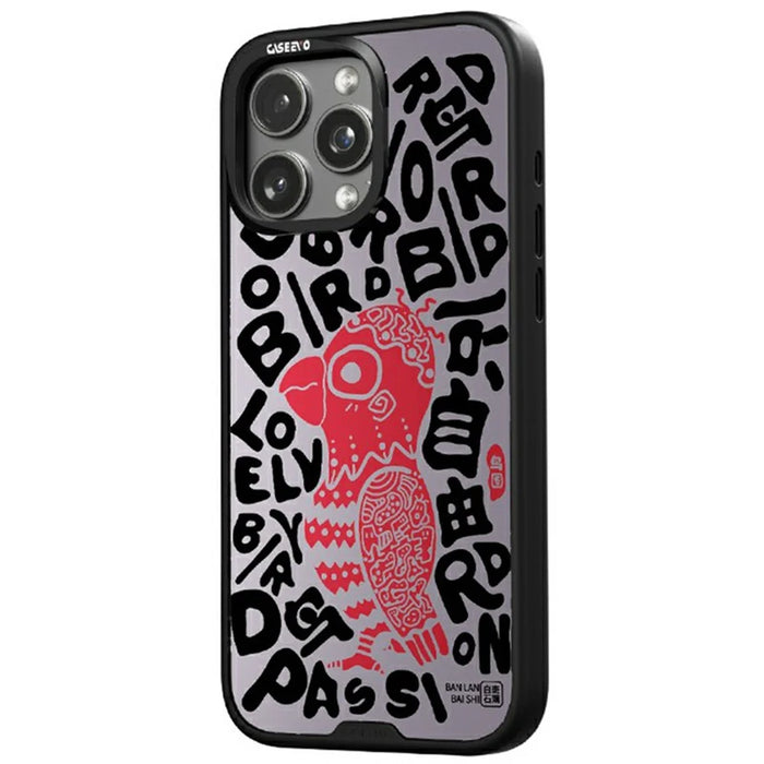 CASEEVO For iPhone 16 Pro Max Case Compatible with MagSafe TPU Acrylic Phone Cover with Abstract Paintings Back Cover - Free Bird - 1