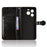 For Oukitel C65 Pro  /  C65 Wallet Case Dot Pattern Imprint PU Leather Phone Cover with Wrist Strap - Black - 2