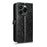 For Oukitel C65 Pro  /  C65 Wallet Case Dot Pattern Imprint PU Leather Phone Cover with Wrist Strap - Black - 6