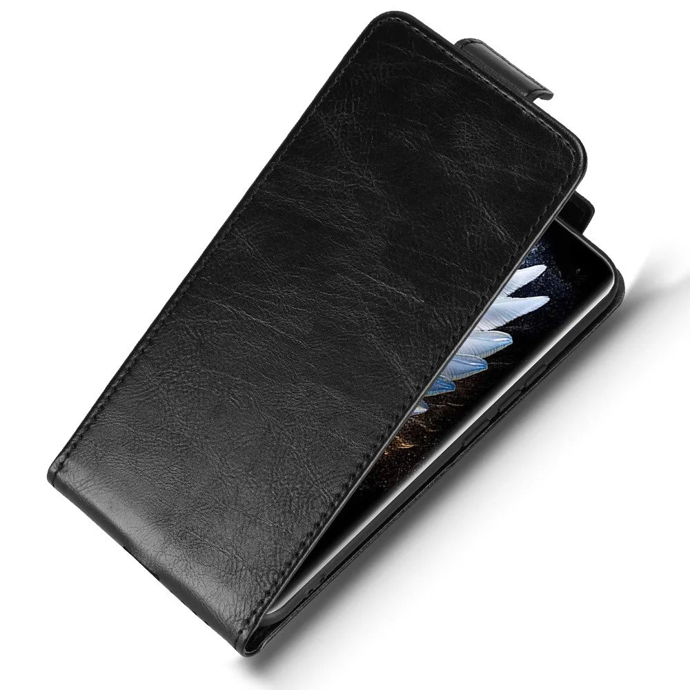 For TECNO Spark 40 Pro+ 4G Stand Case Magnetic Clasp Vertical Flip Leather Phone Cover with Card Holder - Black - 4