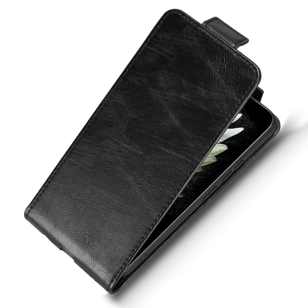 For TECNO Spark 40 Pro 4G Stand Case Magnetic Clasp Vertical Flip Leather Phone Cover with Card Holder - Black - 4