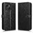 For TECNO Spark 40C Wallet Case Dot Pattern Imprint PU Leather Phone Cover with Wrist Strap - Black - 1