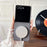 For Samsung Galaxy Z Flip7 5G Magnetic Case Leather + PC Phone Cover - Black - 3
