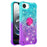 For iPhone 17e / 16e TPU Case with Kickstand Gradiant Quicksand Shockproof Cover - Sky Blue+Purple - 3